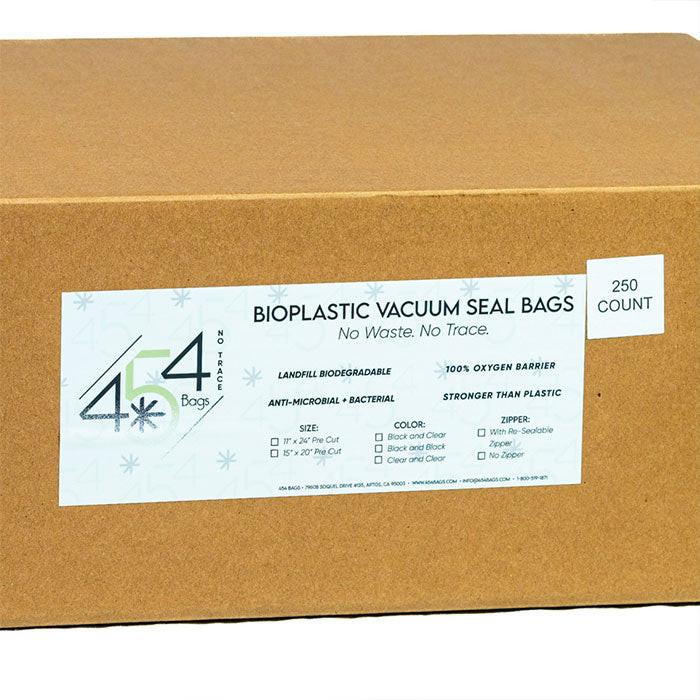 454 Bags BioPlastic Vacuum Seal Storage Bags, 5 mil, 15 Inch x 20 Inch, Black & Clear - Pack of 250 - Image 3