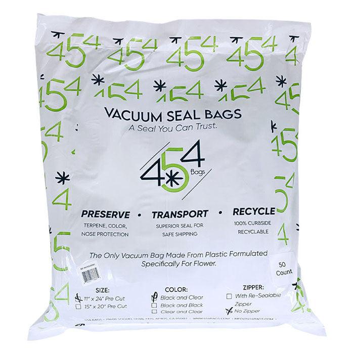 454 Bags Vacuum Seal Storage Bags, 5 mil, 11 Inch x 24 Inch, Black & Clear - Pack of 50 - Image 2