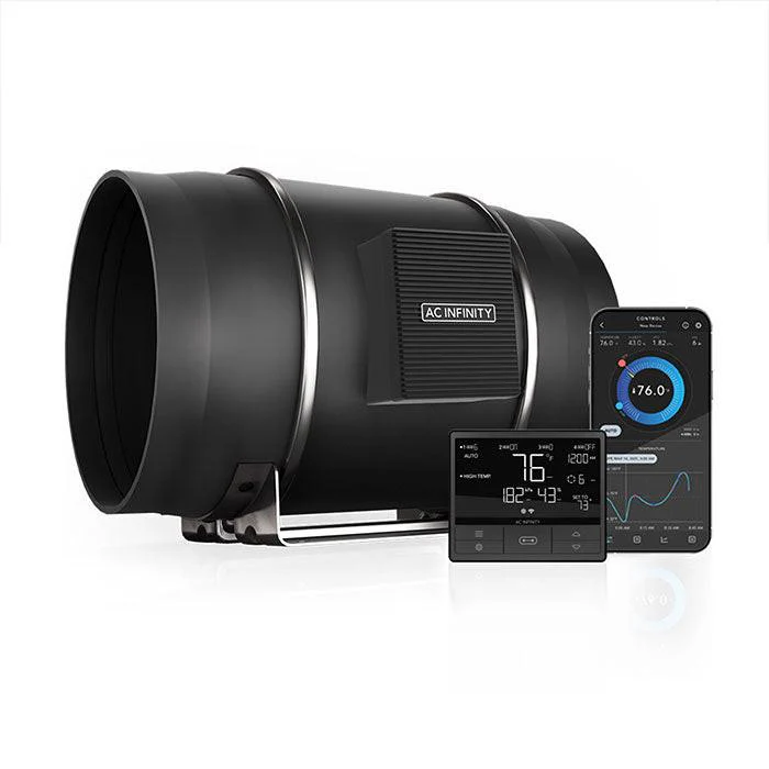 AC Infinity Cloudline PRO T Series Inline Fan with Temperature & Humidity Controller - Image 4