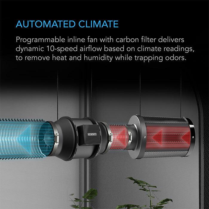 AC Infinity 4' x 4' Smart Automated LED Grow Tent Kit - Image 4