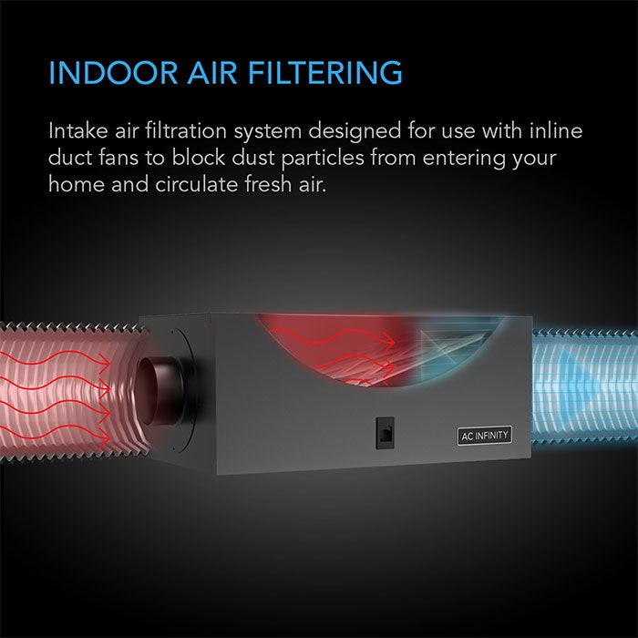 AC Infinity Air Filter Box with High Efficacy Filter, 6" - Image 3