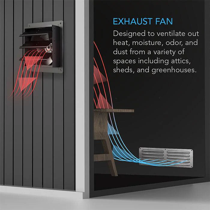 AC Infinity AIRLIFT S16 Shutter Exhaust Ventilation Fan with Speed Controller, 16" - Image 3