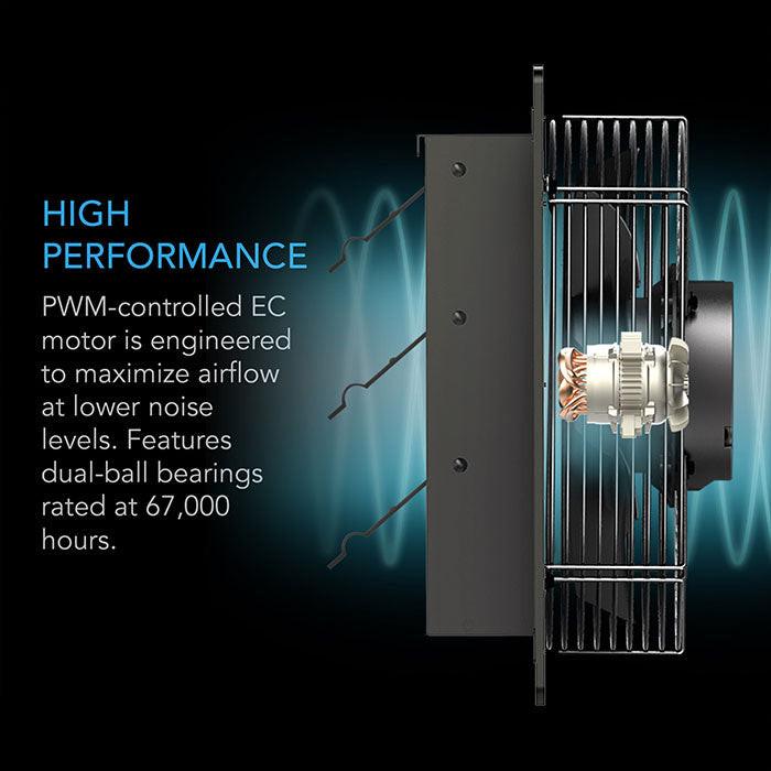 AC Infinity AIRLIFT T16 Smart Shutter Exhaust Ventilation Fan with Temperature Humidity Controller, 16" - Image 5