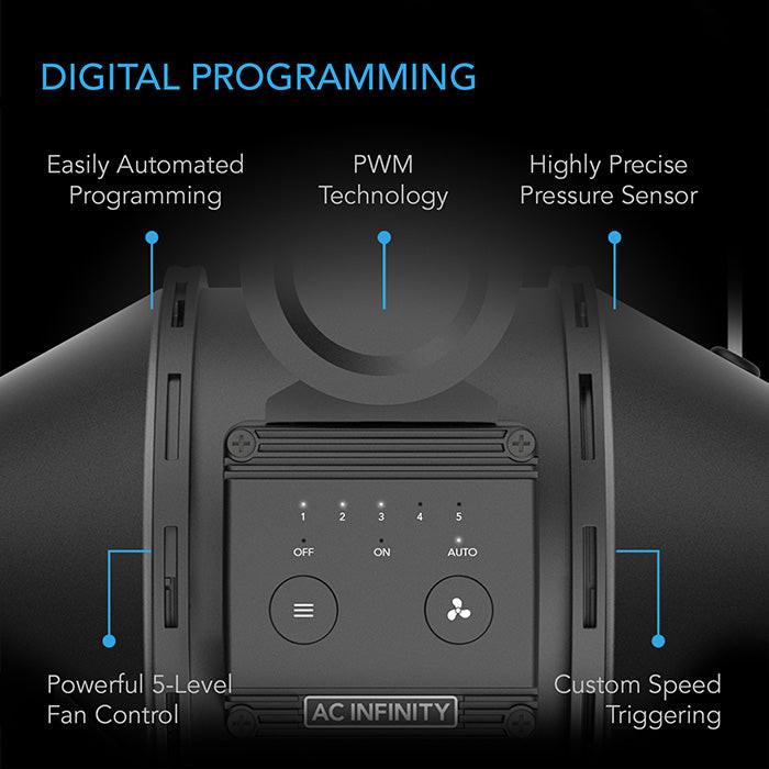 AC Infinity Automatic Booster Duct Fan, 4" - Image 2