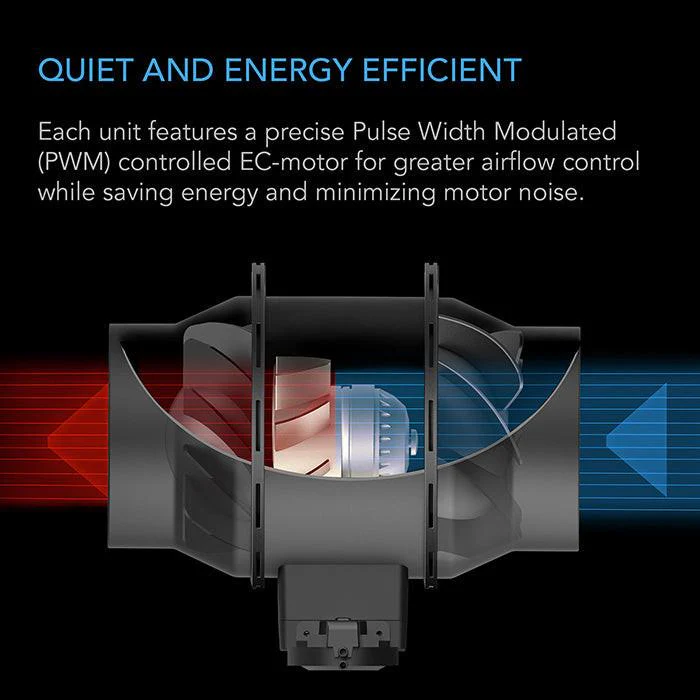 AC Infinity Automatic Booster Duct Fan, 4" - Image 4
