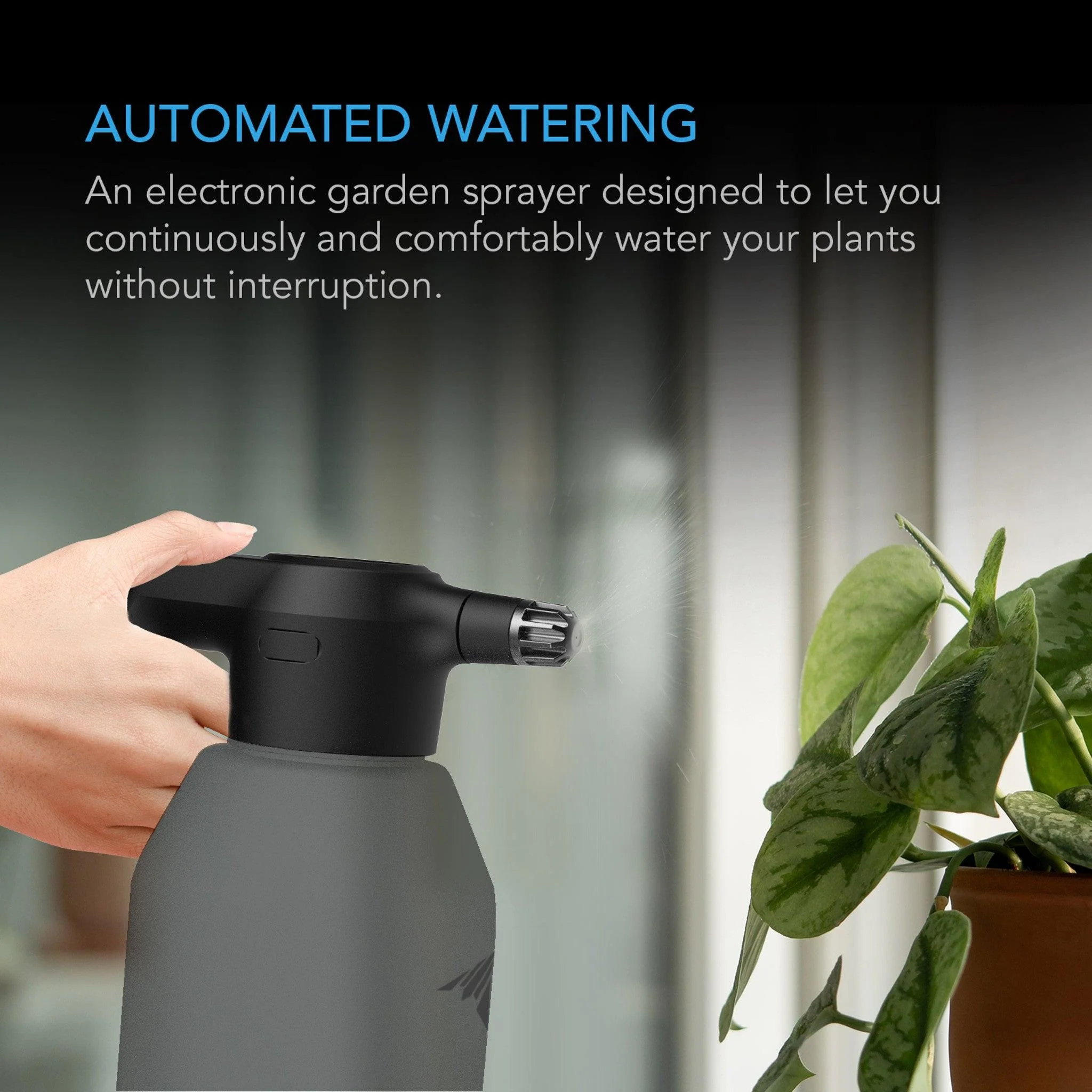 AC Infinity Automatic Water Sprayer, 2 Liter, Black - Image 2
