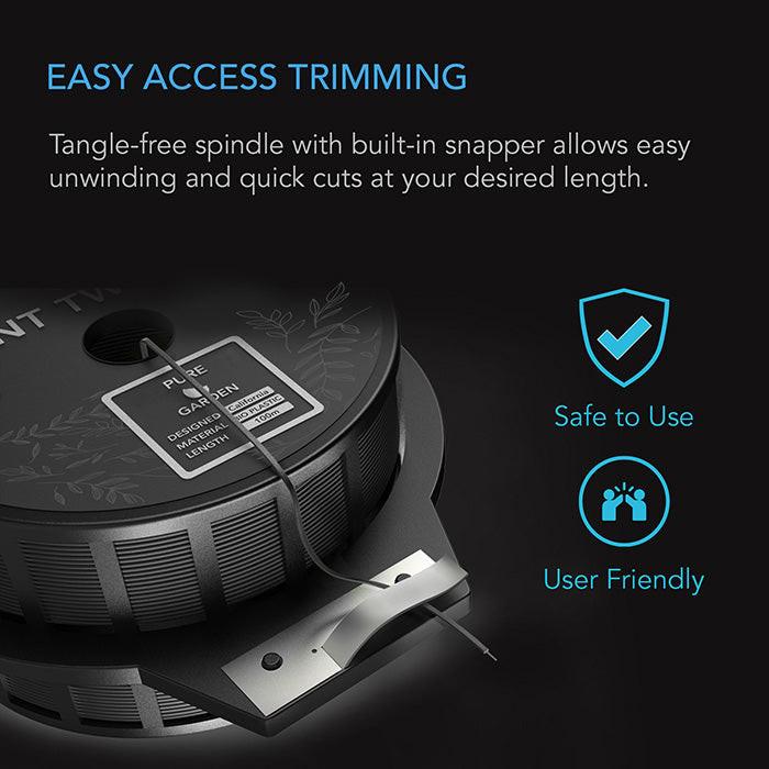 AC Infinity Black Twist Ties with Built-In Cutter, 100m - Image 2