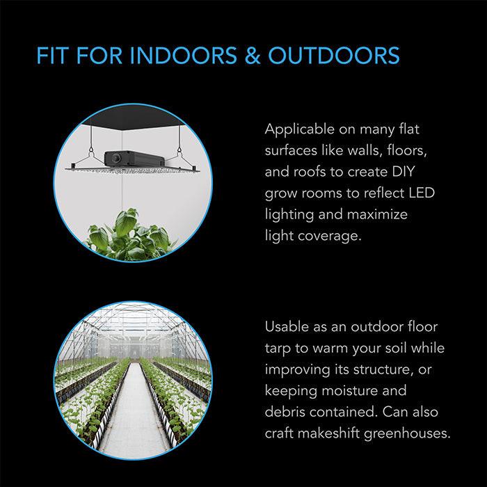 AC Infinity Black & White Reflective Panda Film, 10' x 10' - Image 7