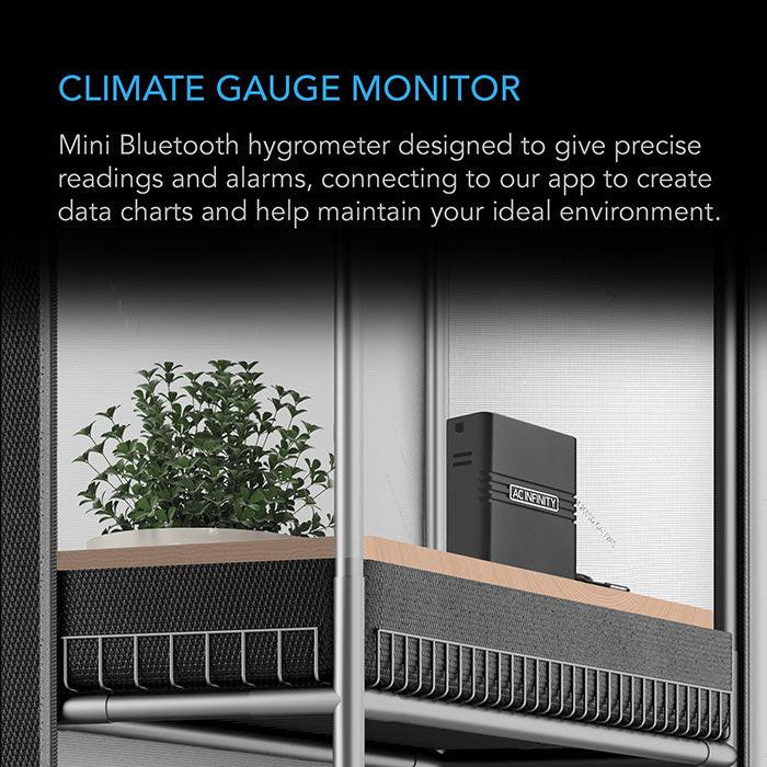 AC Infinity CLOUDCOM A1 Mini Smart Thermo-Hygrometer, 12 ft. Sensor Probe - Image 3