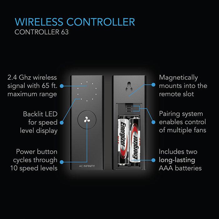 AC Infinity CLOUDLIFT S12 Floor/Wall Fan with Wireless Controller, 12" - Image 4