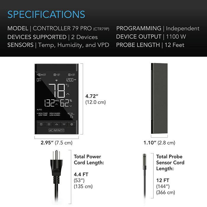 AC Infinity Controller 79 PRO Smart Outlet Controller - Image 6