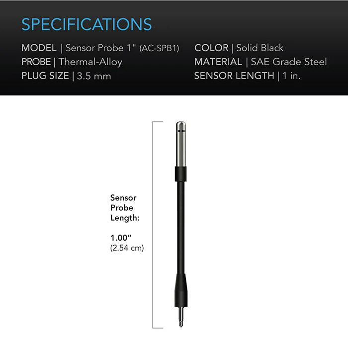 AC Infinity Controller Sensor Probe, 1" Corded Climate Detector - Image 5