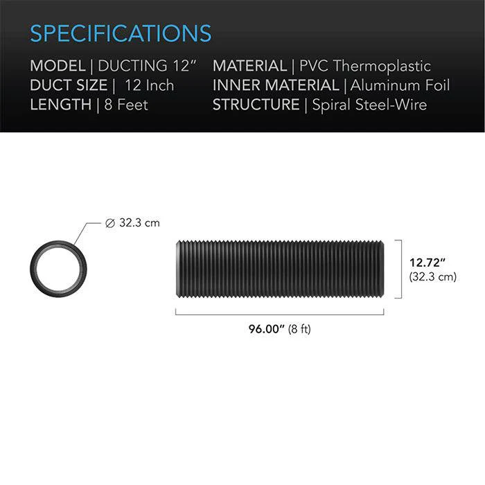 AC Infinity Flexible Four Layer Ducting, 12" x 8' - Image 2
