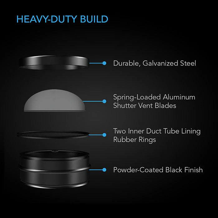 AC Infinity Galvanized Steel Backdraft Damper Ducting Insert - Image 7