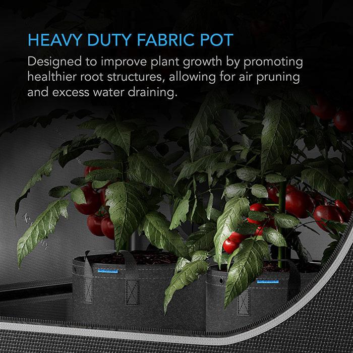 AC Infinity Heavy-Duty Fabric Pot, 5 Gallon, Pack of 5 - Image 5