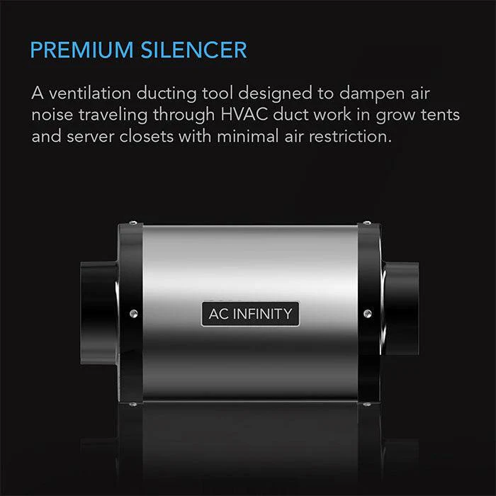 AC Infinity Inline Duct Silencer, 8" - Image 3