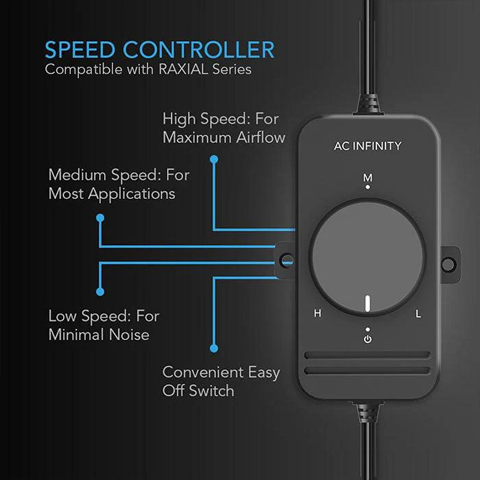 AC Infinity Raxial S Series Inline Booster Duct Fan with Speed Controller - Image 8