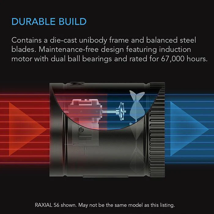 AC Infinity Raxial S4 Inline Booster Duct Fan with Speed Controller, 4" - Image 4