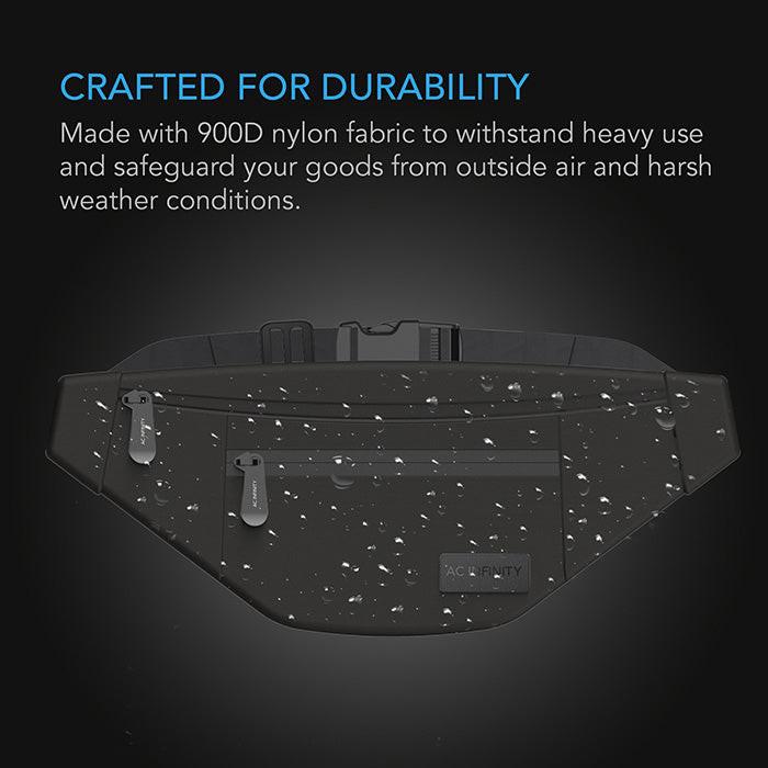 AC Infinity Smell Proof Belt Bag, Black - Image 5