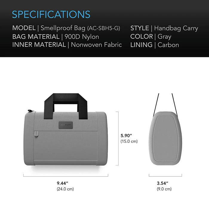 AC Infinity Smell Proof Hand Bag - Image 12