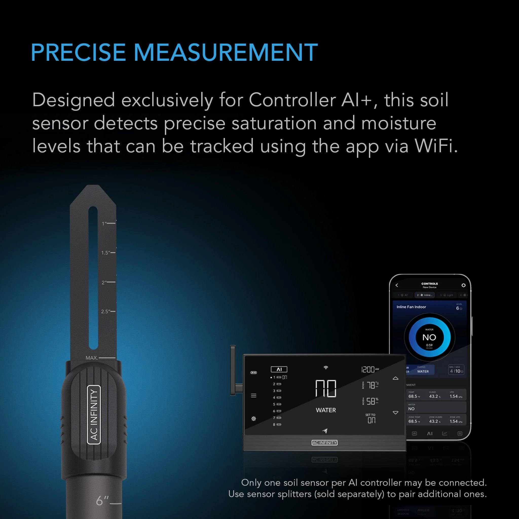 AC Infinity Soil Sensor Probe for Controller AI+ - Image 2