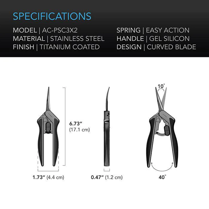 AC Infinity Stainless Steel Curved Pruning Shear - Image 8