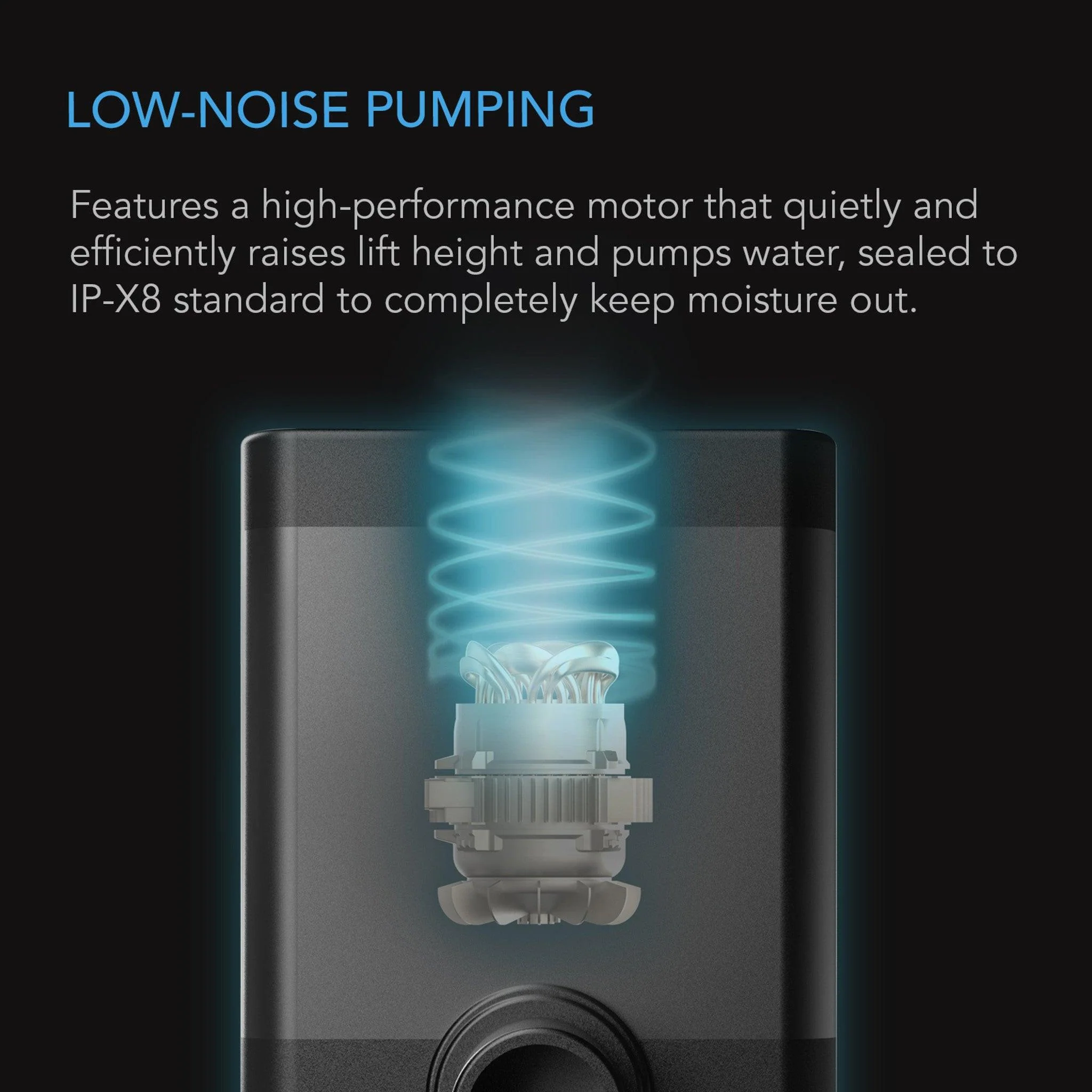 AC Infinity Submersible Water Pump, 132 GPH - Image 3