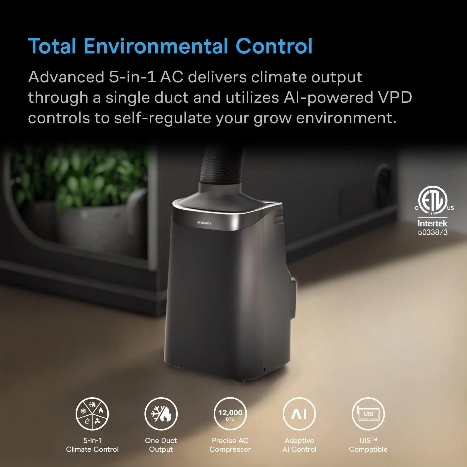 AC Infinity TERRAFORM 8 All-In-One Air Conditioner, 12000 BTU - Image 2