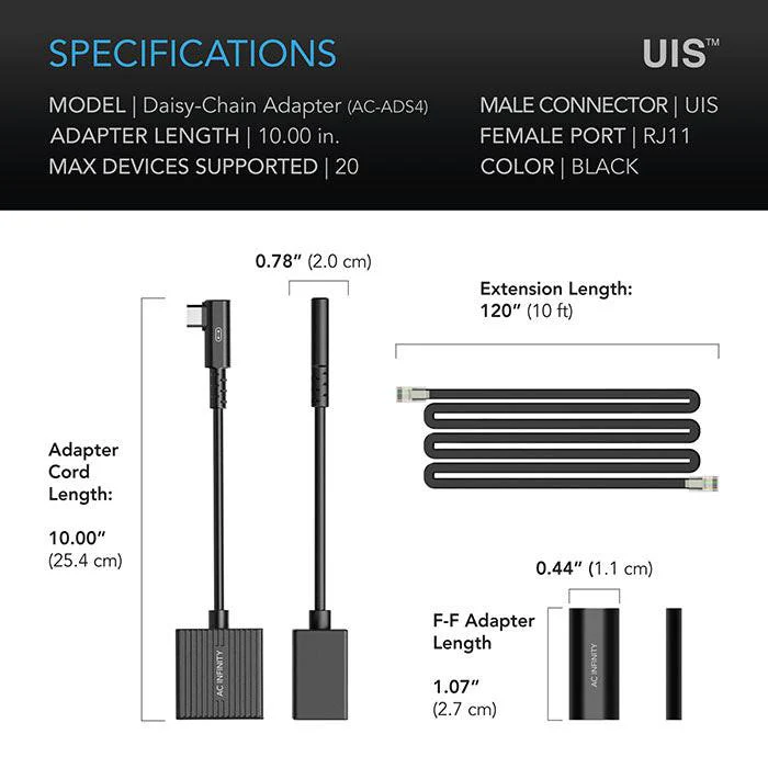 AC Infinity UIS Lighting Daisy-Chain Adapter Dongle - Image 5