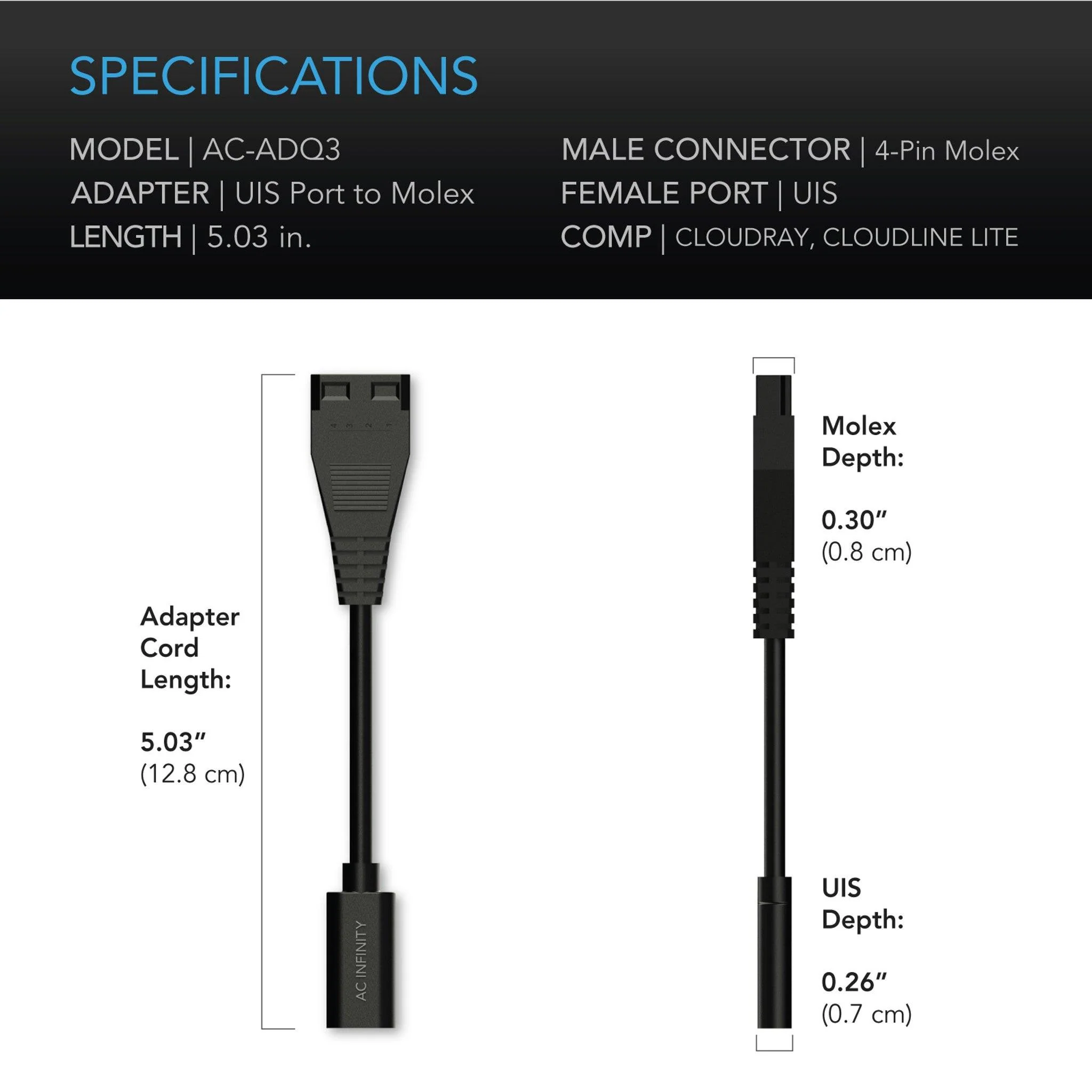AC Infinity UIS to Molex Port Adapter Cord - Image 5