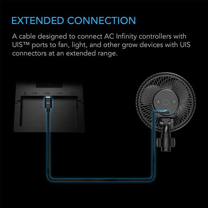 AC Infinity UIS to UIS Extension Cable, L-Shaped Male to Male, 10 ft. - Image 3