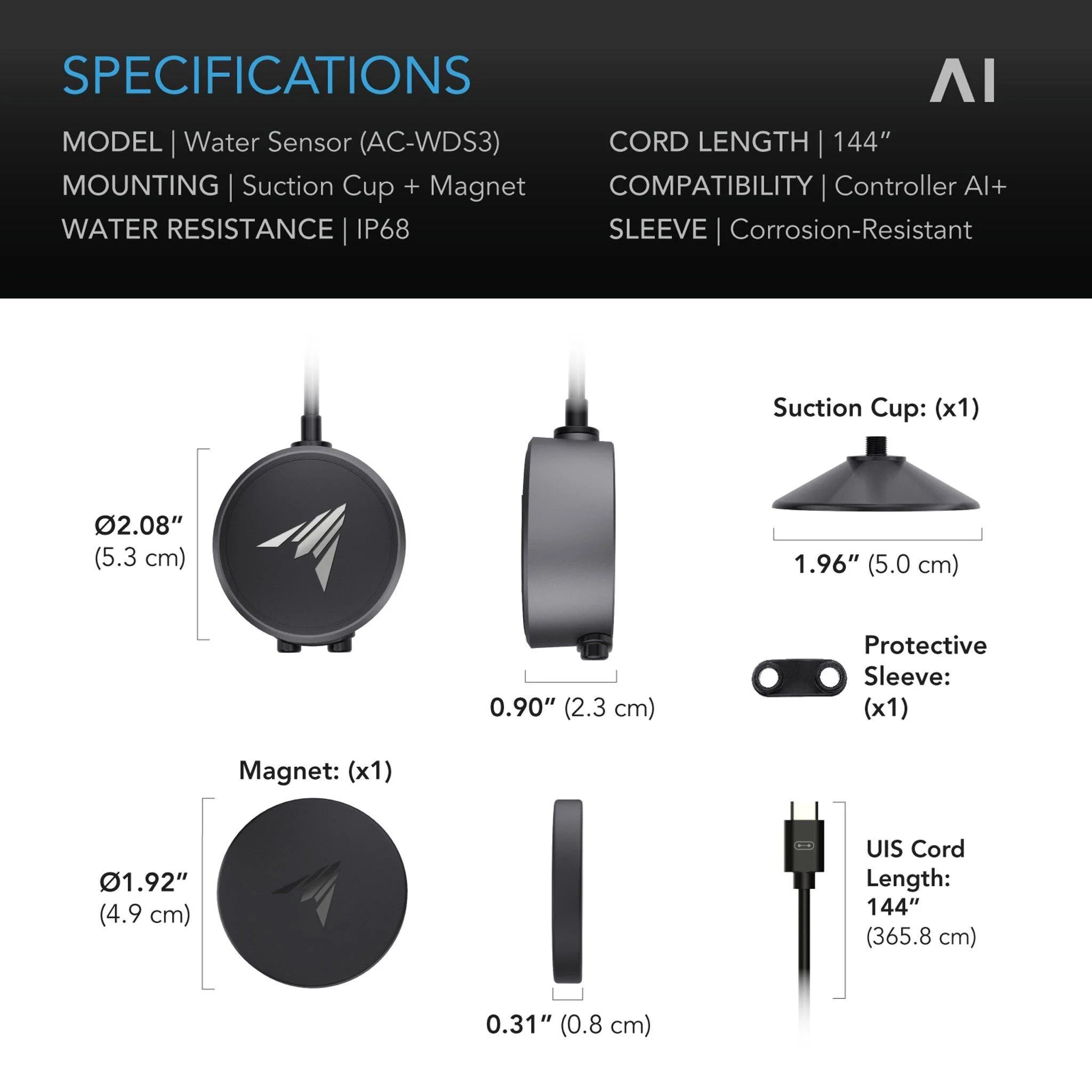 AC Infinity Water Sensor for Controller AI+ - Image 7