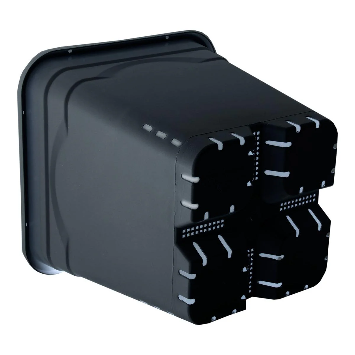 Active Aqua 12" x 12" Square Black Pot, 12" Tall, Case of 24 - Image 3