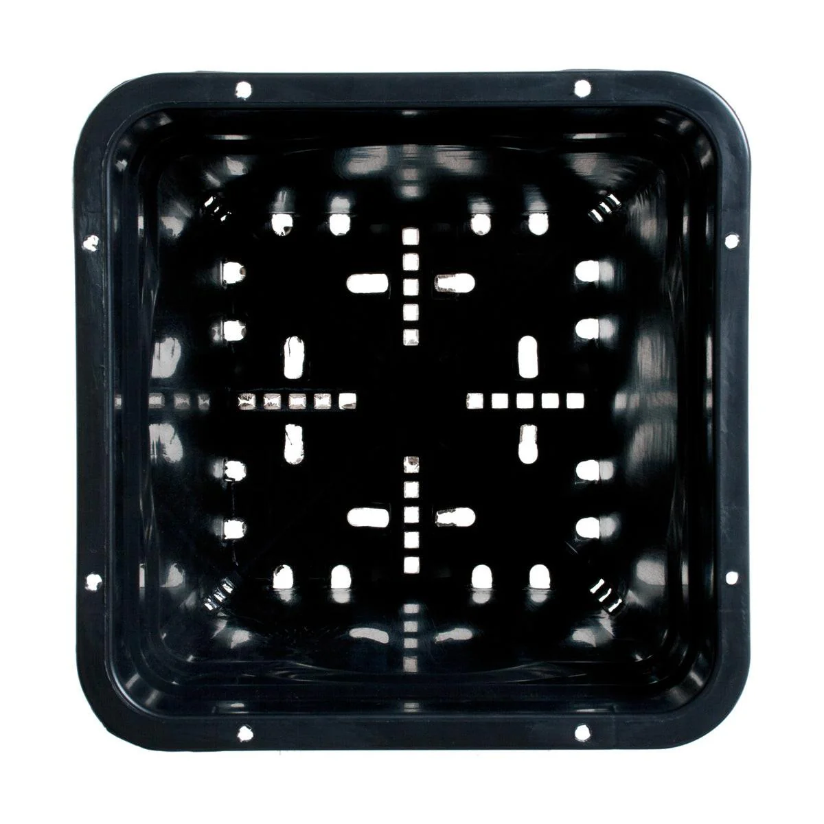 Active Aqua 7" x 7" Square Black Pot 9" Tall, Case of 50 - Image 3