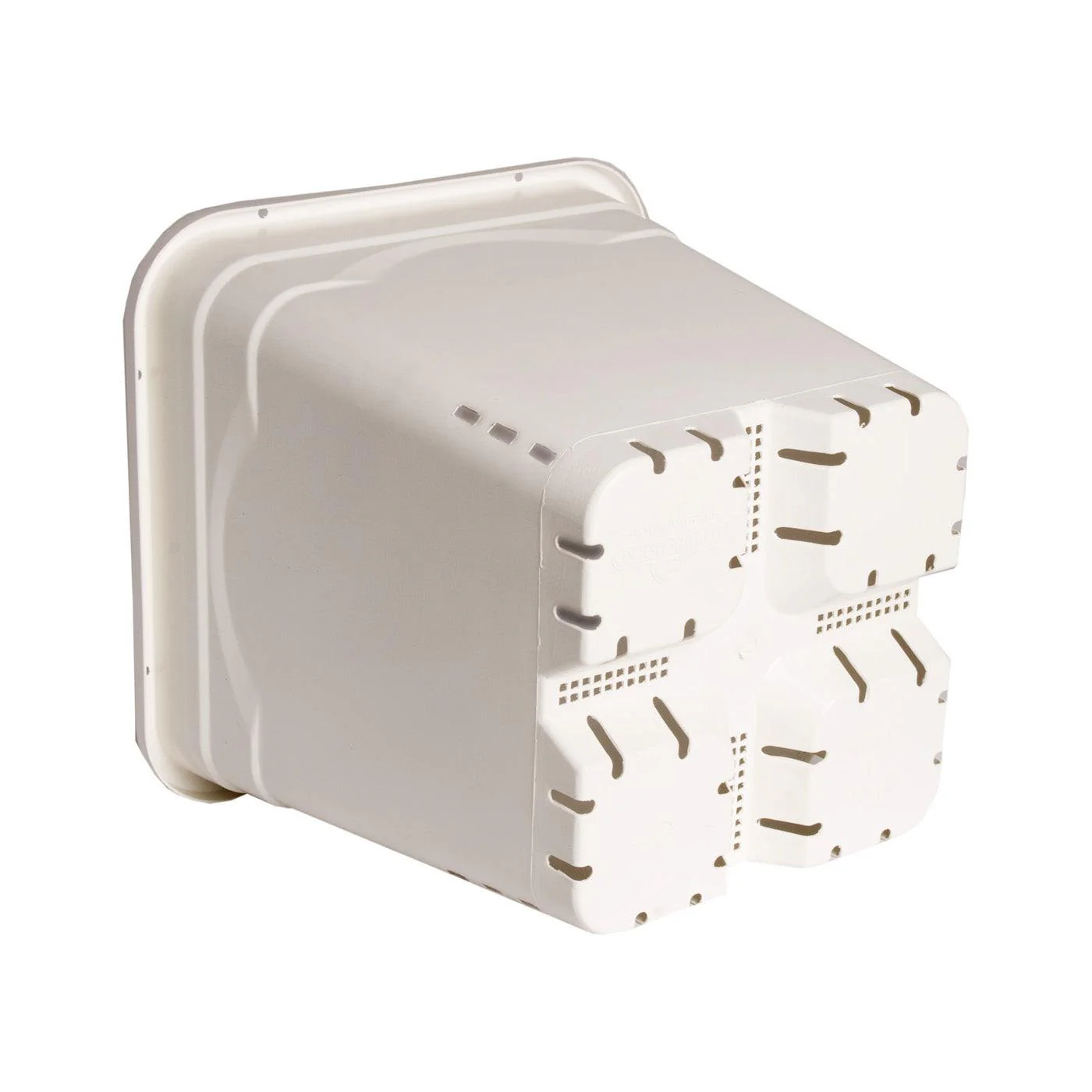 Active Aqua 7" x 7" Square White Pot, 9" Tall, Case of 50 - Image 2