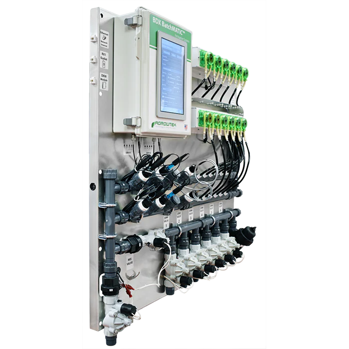 Agrowtek GrowControl BDX BatchMatic 6-Zone/6 Peristaltic Pump Fertigation System With Temperature, pH, & EC Sensors - Image 2