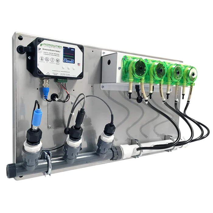 Agrowtek GrowControl MDX AgrowDose Mini Dosing Controller System With Mounting Panel, Penta Peristaltic Pumps & Temperature, pH, EC Sensors - Image 7