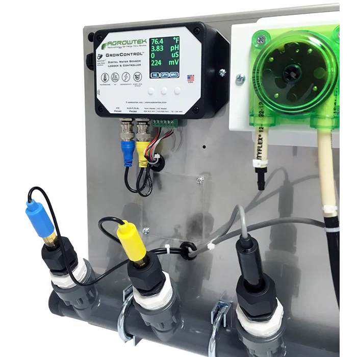 Agrowtek GrowControl MDX AgrowDose Mini Dosing Controller System With Mounting Panel, Single Peristaltic Pumps & Temperature, pH, EC Sensors - Image 5