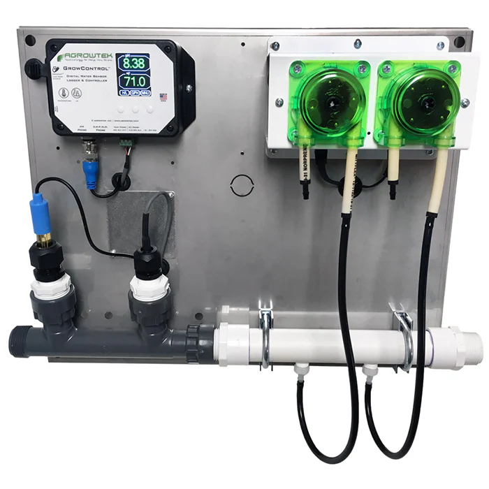 Agrowtek GrowControl MPX AgrowDose Mini pH Dosing System With Mounting Panel, Quad Peristaltic Pumps & Temperature, pH, ORP Sensors - Image 5