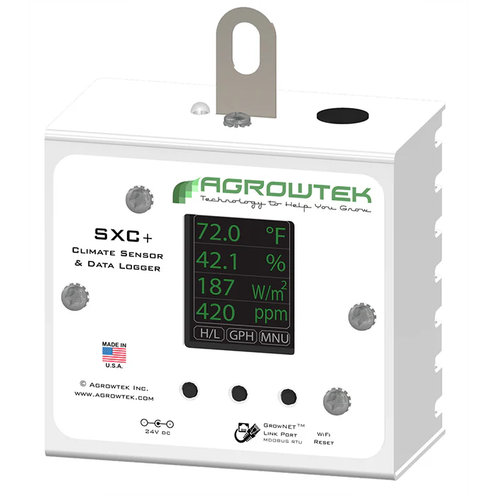 Agrowtek GrowControl SXC+ Indoor Climate Sensor With LCD Display & CO2 PPM Sensor