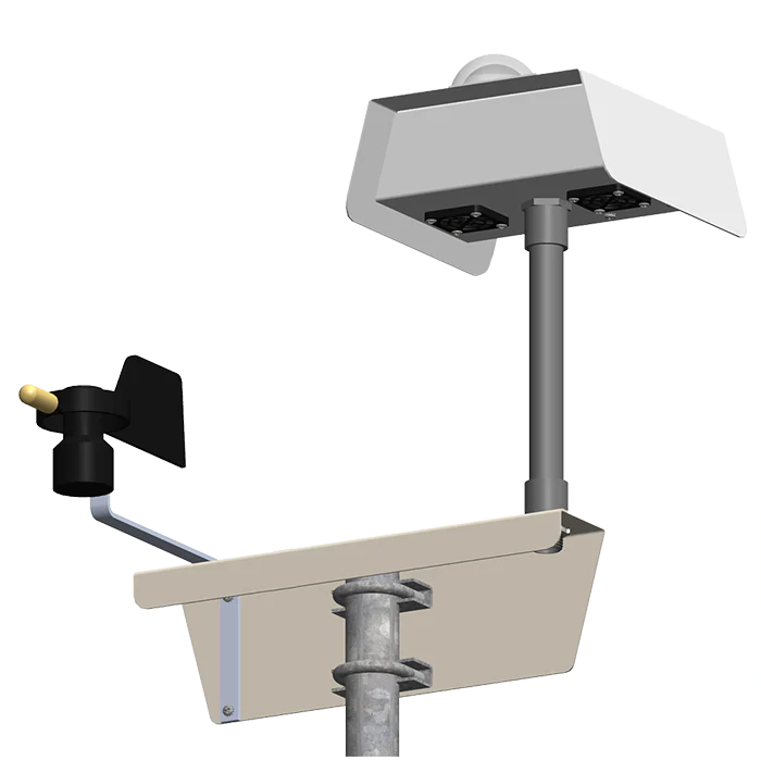 Agrowtek GrowControl SXW Digital Outdoor Weather Sensor, Logger & Transmitter With Wind Direction Vane, Rain Sensor, & Pole Mounting Bracket Kit