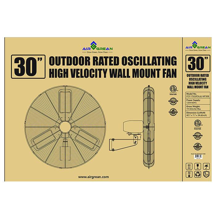 AirGrean High Velocity Oscillating Wall Mount Fan - Image 7