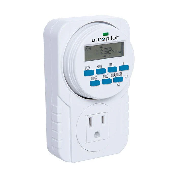 Autopilot 7-Day Grounded Digital Programmable Timer