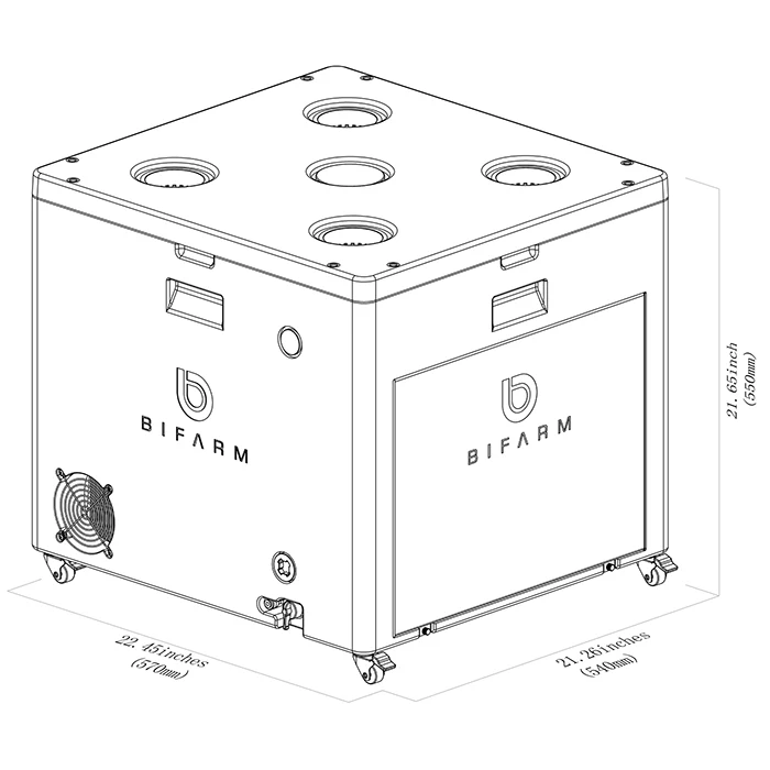 Bifarm AeroXPS Pro 4' x 4' LED Grow Tent Kit With Automated Aeroponics & Ventilation System - Image 4