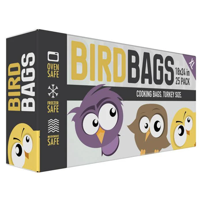 BirdBags Turkey Storage Bags, 4 Gallon Bags 18 Inch x 24 Inch, Clear - Pack of 25