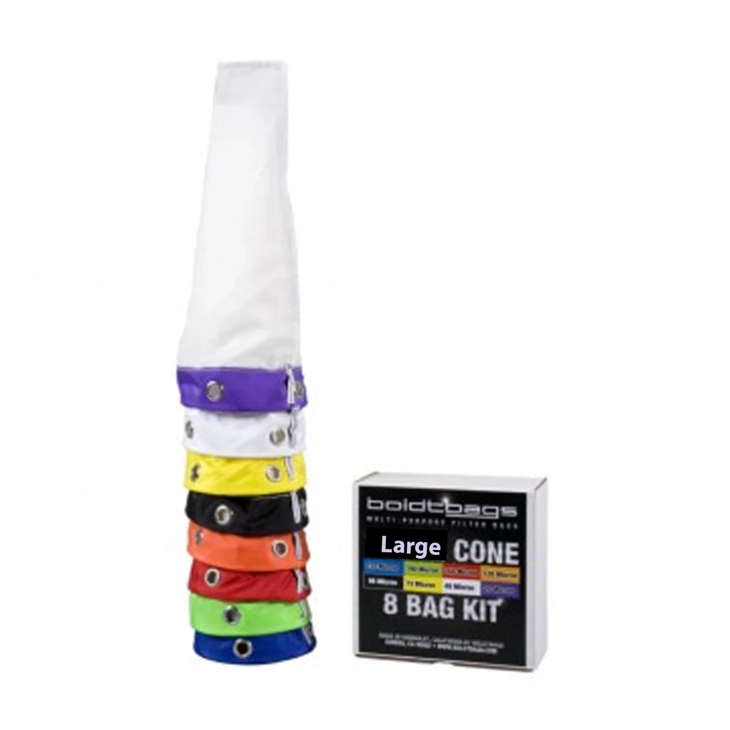 BoldtBags Large Cone Bubble Bags, 8 Bag Kit