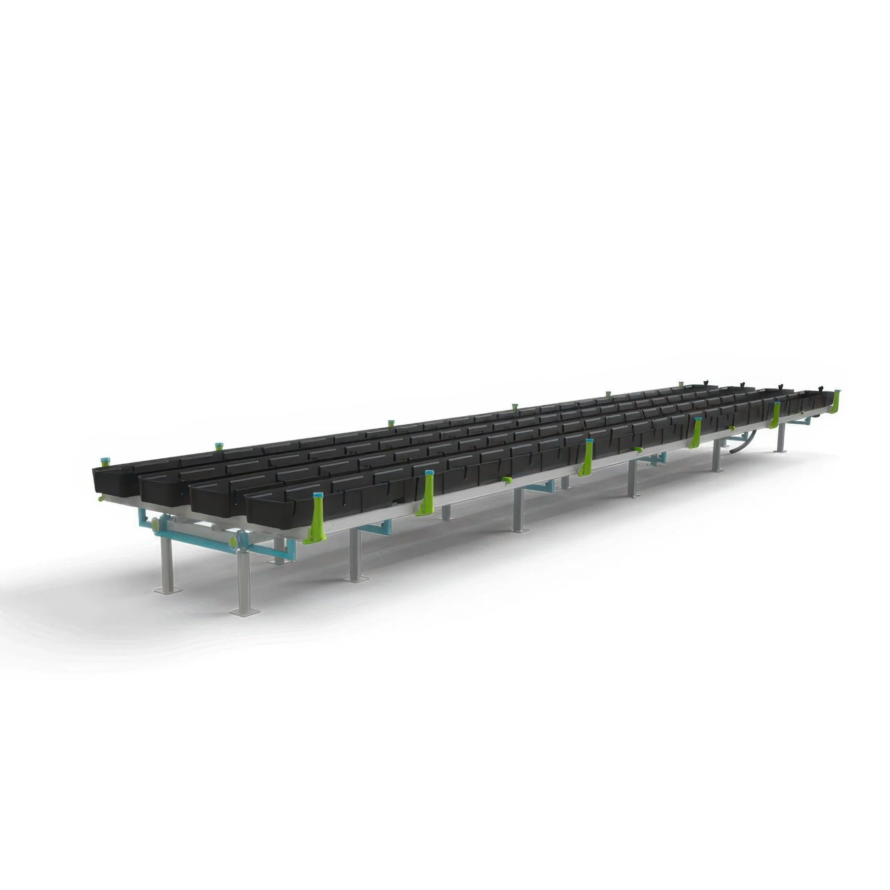 Botanicare Gutter Tray Slide Bench: 5 Foot Width x 13.5 Foot System Length x 12 Inch Height