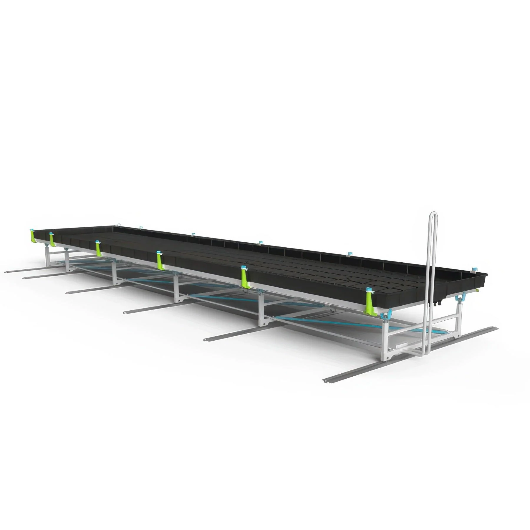 Botanicare Track Bench with Original Trays: 4 Foot Wide x 12.5 Foot System Length x 30 Inch Height, 9 Feet of Track