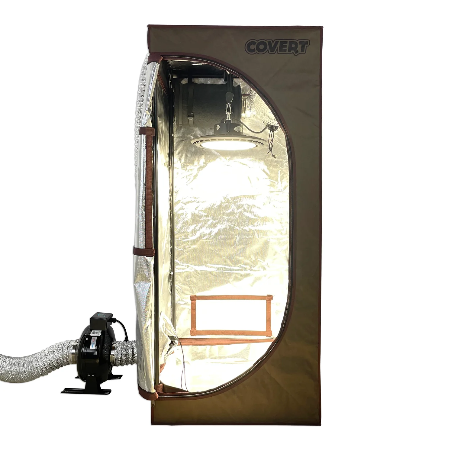 Covert 2' x 2' 150 Watt UFO LED Grow Tent Kit With Automated Ventilation Package - Image 12