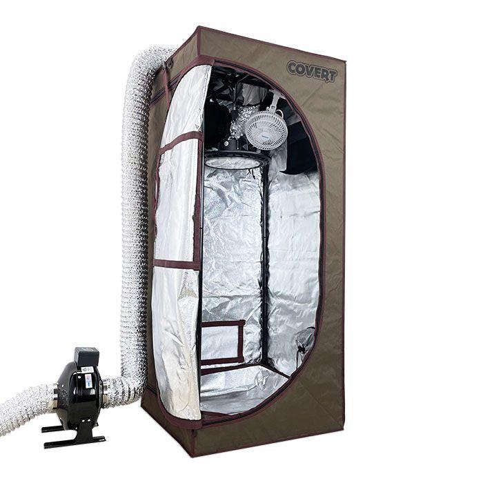 Covert 2' x 2' 150 Watt UFO LED Grow Tent Kit With Automated Ventilation Package - Image 4